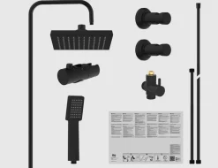 Duschsäule Easy Energy Schwarz Matt