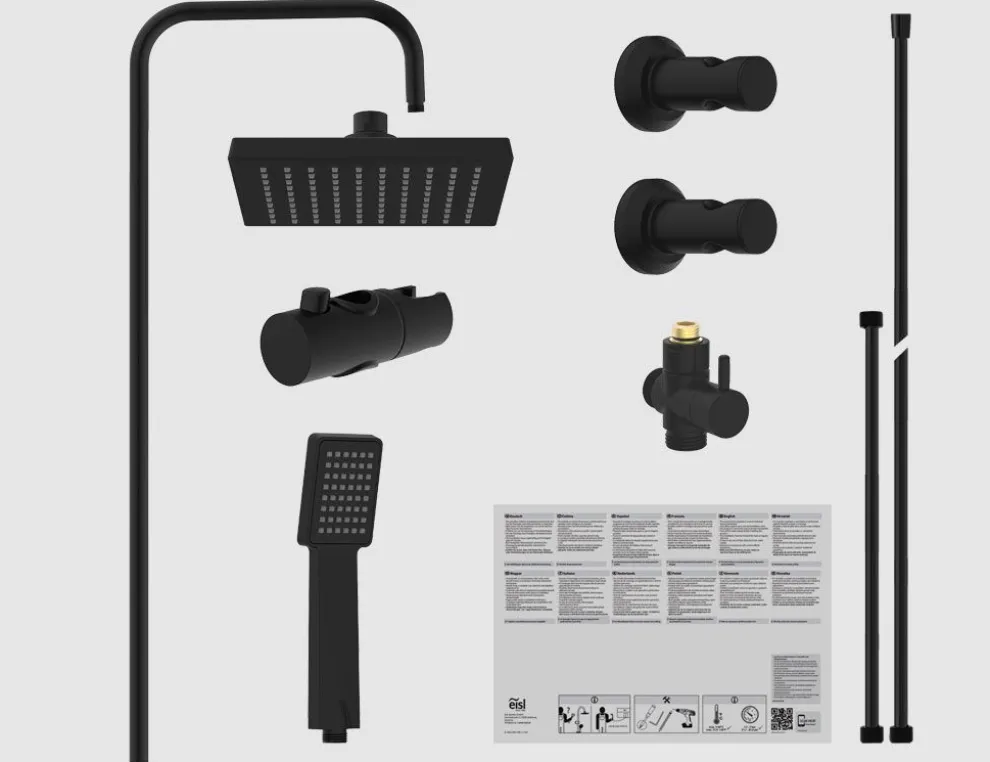Duschsäule Easy Energy Schwarz Matt