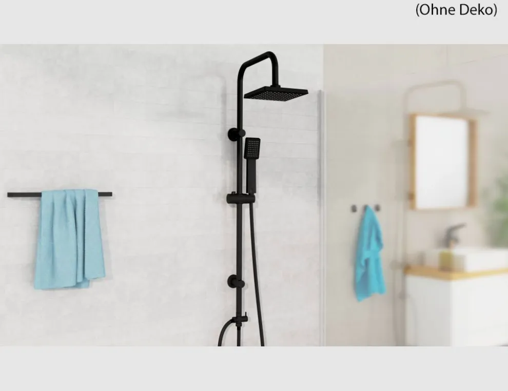 Duschsäule Easy Energy Schwarz Matt
