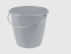 Eimer mit Drahtbügel Grau