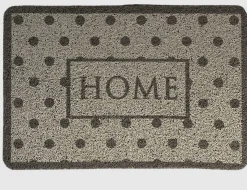 Fußmatte Curly Print Home Grau