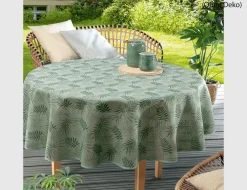 Gartentischdecke Emden Blätter Salbei Ø160cm