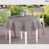 Gartentischdecke Emden Struktur Grau rund