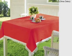 Gartentischdecke mit Fransen