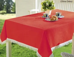 Gartentischdecke mit Fransen
