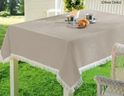 Gartentischdecke mit Fransen