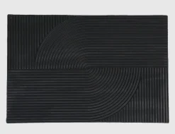 Gummimatte Schwarz Modern