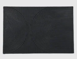 Gummimatte Schwarz Modern