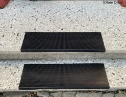 Gummimatte Schwarz 25 x 75 cm