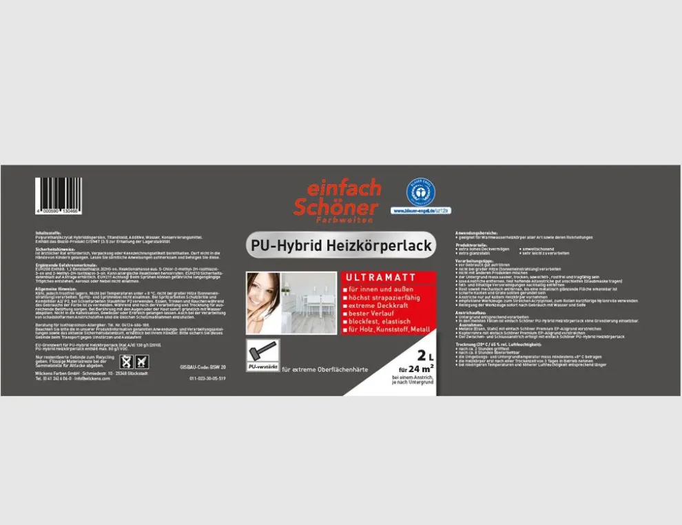 Heizkörperlack ultramatt Weiß