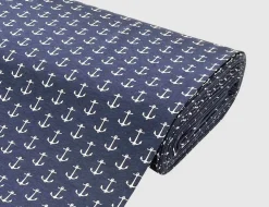 Jerseystoff Anker blau