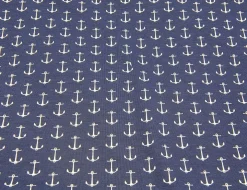 Jerseystoff Anker blau