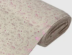Jerseystoff Einhorn Pink