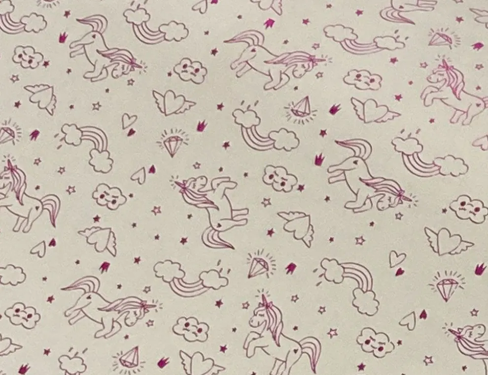 Jerseystoff Einhorn Pink