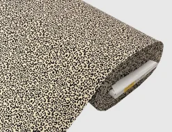 Jerseystoff Leopardenmuster Beige
