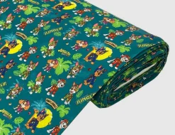 Jerseystoff Paw Patrol Dschungel Bunt