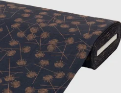 Jerseystoff Pusteblumen Dunkelblau