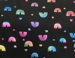 Jerseystoff Regenbogen Bunt