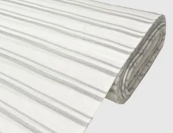 Jerseystoff Streifen Silber