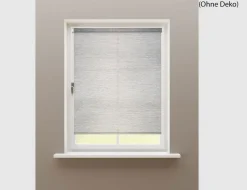Kettenzugrollo Uni Grau 105x150cm