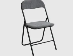 Klappstuhl Cord Grau