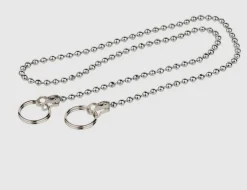 Kugelkette m 2 Ringen chrom