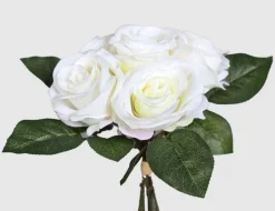 Kunstblume Strauß Rosen Weiß