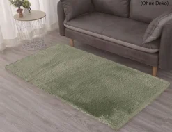 Kunstfellteppich Mia Dunkelgrün