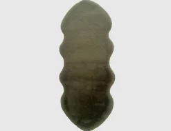 Kunstfellteppich Mia Dunkelgrün
