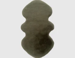 Kunstfellteppich Mia Dunkelgrün