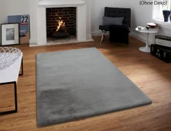 Kunstfellteppich Mia Grau