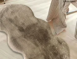 Kunstfellteppich Mia Hellbraun