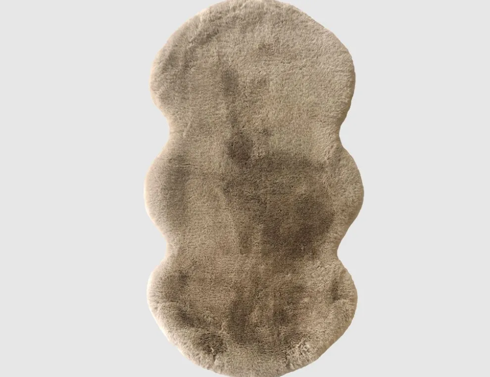 Kunstfellteppich Mia Hellbraun
