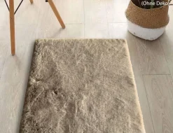 Kunstfellteppich Mia Hellbraun