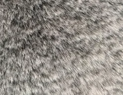 Kunstfellteppich Mia Schwarz, Silber