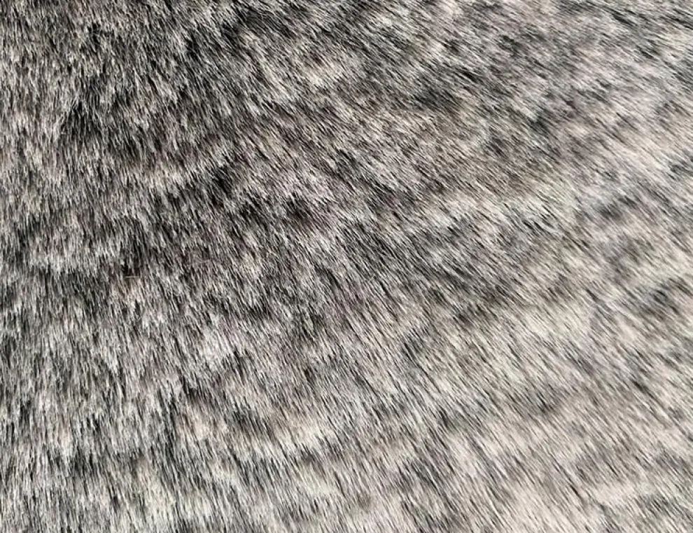 Kunstfellteppich Mia Schwarz, Silber