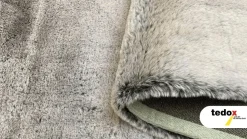 Kunstfellteppich Mia Silber, Schwarz