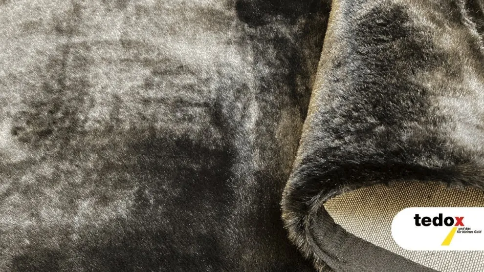 Kunstfellteppich Softy Schwarz