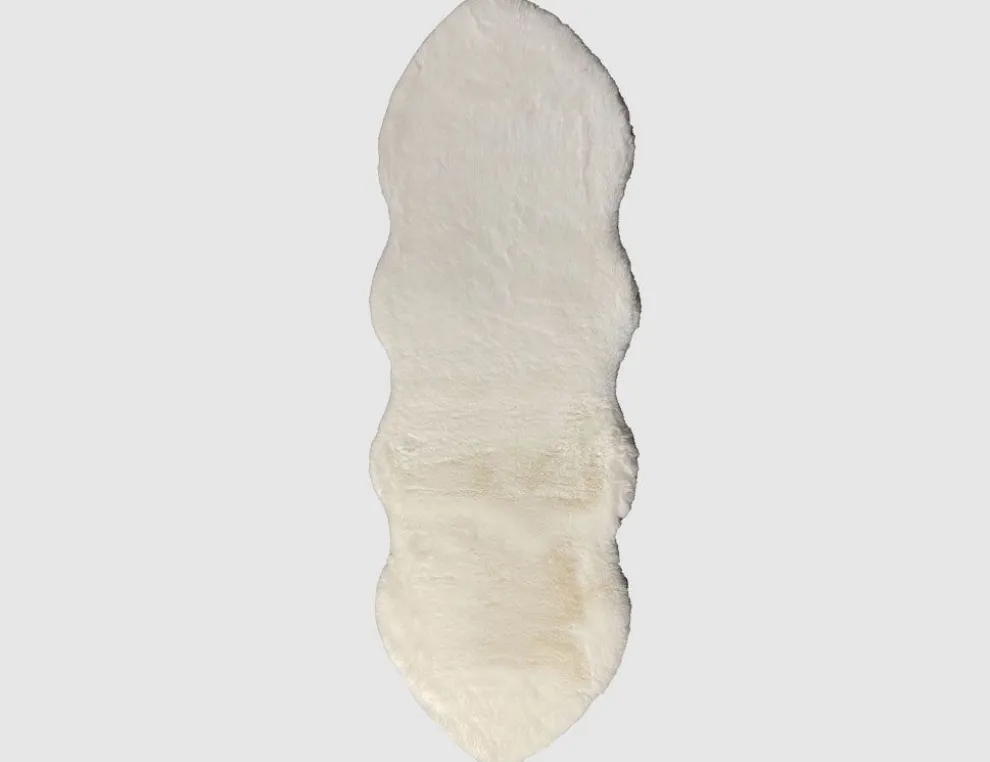 Kunstschaffell Weiß 55x160cm