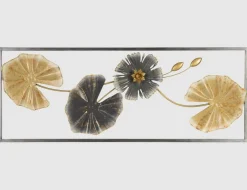 Metallbild Blumen 29x74cm