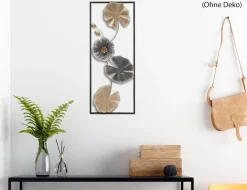 Metallbild Blumen 29x74cm