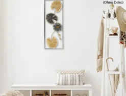 Metallbild Blumen 29x74cm