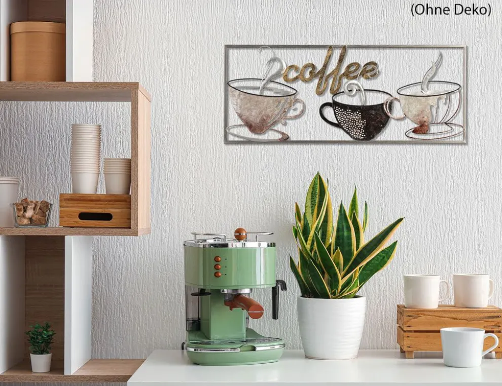 Metallbild Coffee 25x61cm