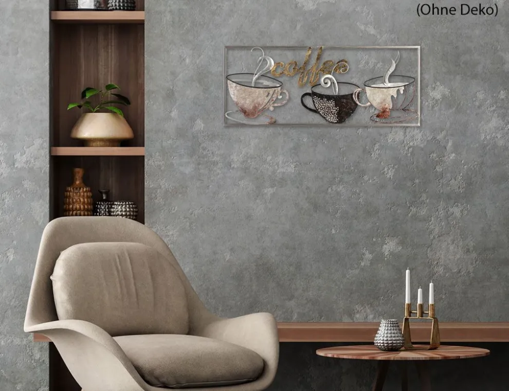 Metallbild Coffee 25x61cm
