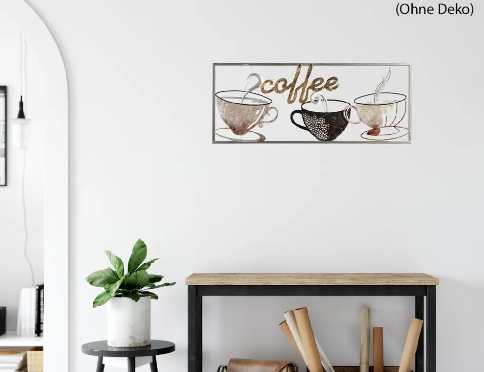 Metallbild Coffee 25x61cm