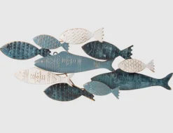 Metallbild Fische 29x74cm
