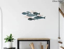 Metallbild Fische 29x74cm