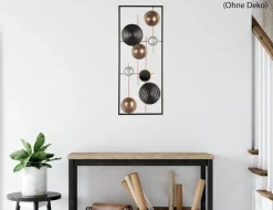 Metallbild Geometrische Formen 25x61cm