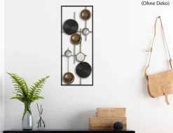 Metallbild Geometrische Formen 25x61cm