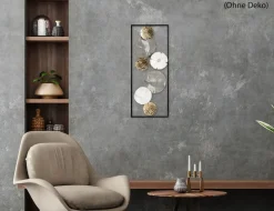 Metallbild Kreise 25x61cm